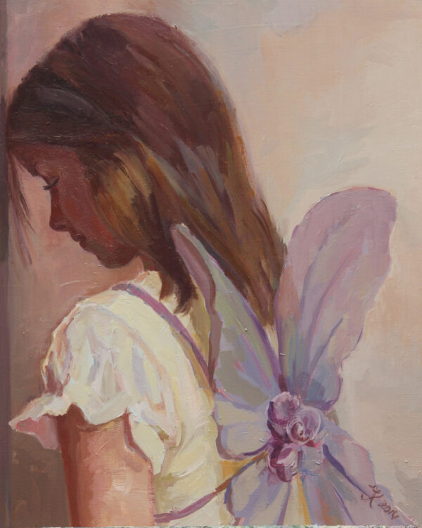 Janneke, olieverf op paneel, 30 x 30 cm